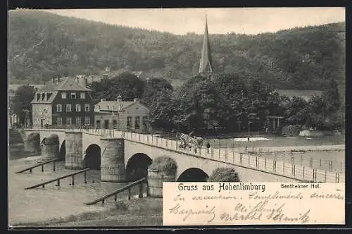 AK Hohenlimburg, Flusspartie mit Bentheimer Hof