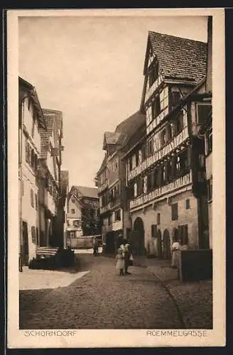 AK Schorndorf / Württ., Strassenpartie in der Roemmelgasse