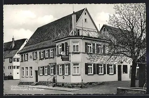 AK Kusterdingen im Kreis Tübingen, Gasthaus und Metzgerei Zur Rose