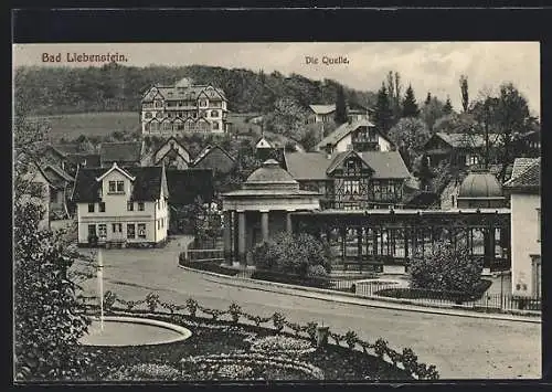 AK Bad Liebenstein, Quelle und Hotel Quisisana