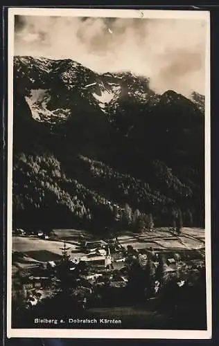 AK Bleiberg am Dobratsch, Ortsansicht aus der Vogelschau