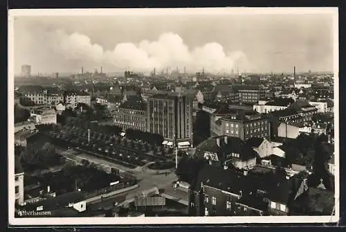 AK Oberhausen / Rhld., Teilansicht von oben