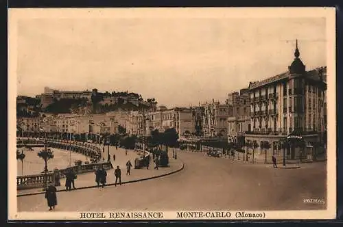 AK Monte-Carlo, Hotel Renaissance mit Umgebung