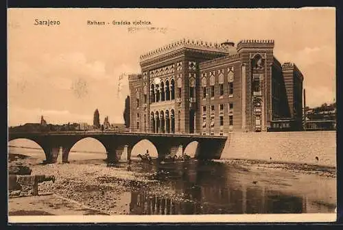 AK Sarajewo, Stadtpartie mit Brücke