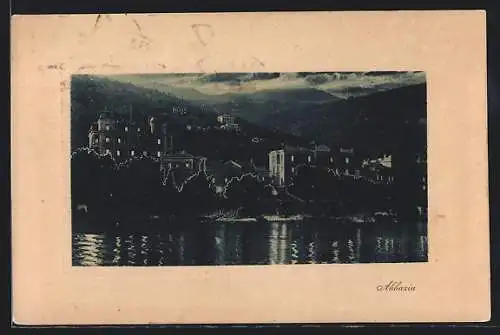AK Abbazia, Panorama am Abend