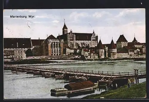 AK Marienburg /Wpr., Steg am Wasser