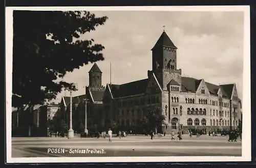 AK Posen, Strassenpartie an der Schlossfreiheit