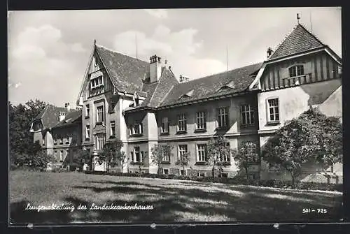 AK Graz, Blick auf Landeskrankenhaus, Reconvaleszentenheim