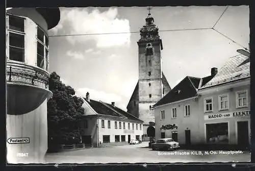 AK Kilb, Hauptplatz mit Kirche