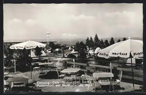 AK Podersdorf am Neusiedlersee /Bgld., Camping-Cafè-Restauration Georg Lang