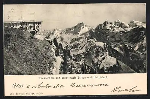 AK Stanserhorn, Blick nach Brisen und Urirotstock