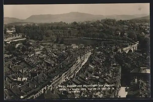 AK Bern, Altstadt vom Münsterturm aus gesehen