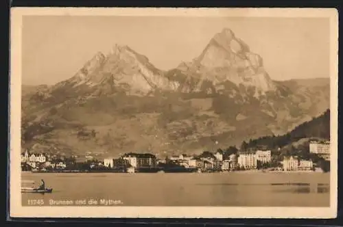 AK Brunnen, Ortsansicht und die Mythen