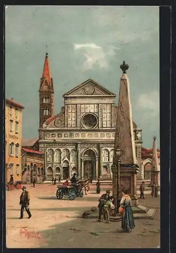 Künstler-AK Firenze, Sta. Maria Novella