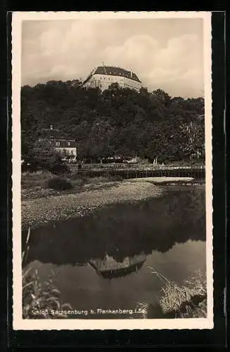 AK Frankenberg / Sachsen, Blick auf das Schloss Sachsenburg