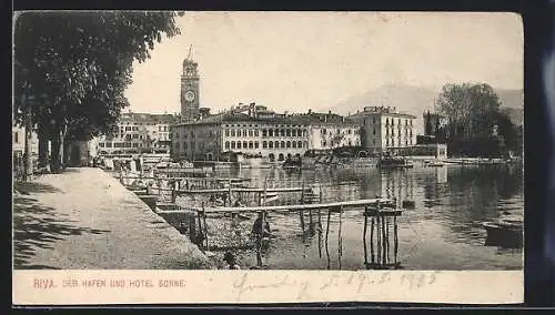 AK Riva, Der Hafen und Hotel Sonne