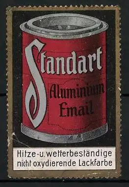 Reklamemarke Standart Aluminium Email, Hitze- und wetterbeständige nicht oxydierende Lackfarbe, Dose