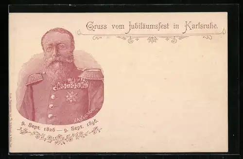 AK Grossherzog Friedrich von Baden, Jubiläumsfest in Karlsruhe