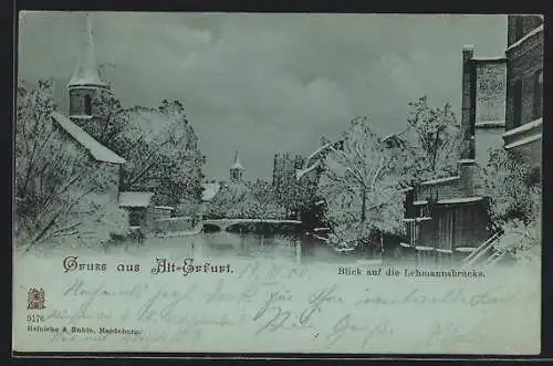 AK Alt-Erfurt, Blick auf die Lehmannsbrücke