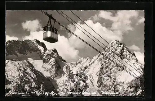 AK Kreuzeckbahn gegen Zugspitze, Höllental u. Wazenstein