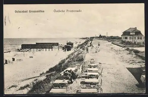 AK Grossmöllen, Blick auf die östl. Strandpromenade