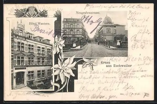 AK Eschweiler, Hotel Wantzen, Neugrabenstrasse