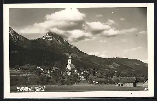 AK Dellach, St. Daniel im Gailtale, Ortsansicht mit Reiskofel