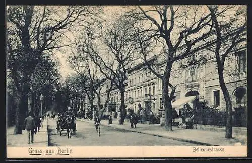 AK Berlin-Tiergarten, Partie in der Bellevuestrasse