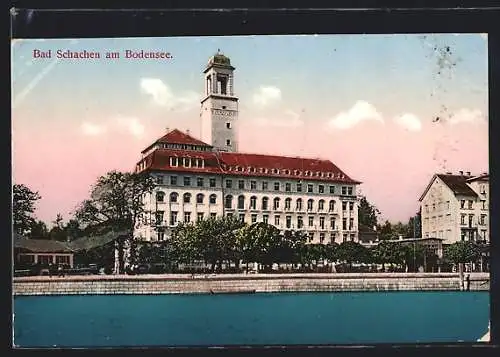 AK Bad Schachen am Bodensee, Blick auf das Rathaus