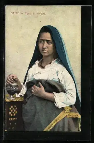 AK Cairo, Egyptian Woman, arabische Volkstypen