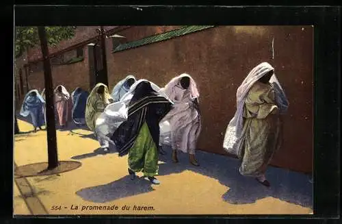 AK La promenade du Harem