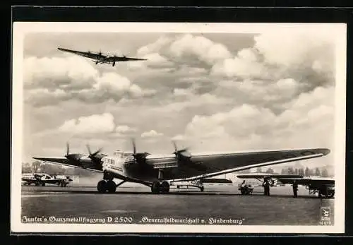 AK Junkers Ganzmetallflugzeug D 2500 Generalfeldmarschall v. Hindenburg