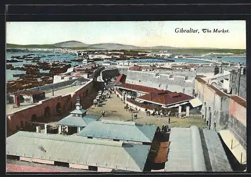 AK Gibraltar, at the Market, the Bay in the Background