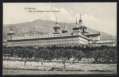 AK El Escorial, Vista del Monasterio desde la Herreria