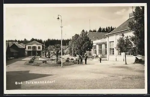 AK Bad Tatzmannsdorf, Kurplatz mit Kur-Restaurant