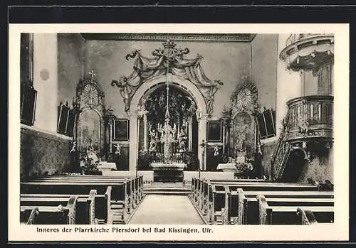 AK Pfersdorf b. Bad Kissingen /Ufr., Inneres der Pfarrkirche