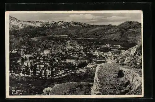 AK Cetinje, Ortsansicht aus der Vogelschau