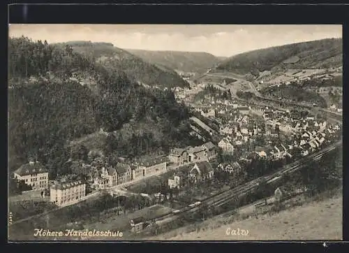 AK Calw /Wttbg. Schwarzwald, Höhere Handelsschule