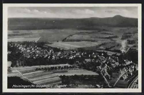 AK Heiningen /Göppingen, Ortsansicht vom Flugzeug aus