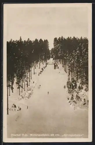 AK Oberhof, Wintersportplatz mit Skisprungschanze