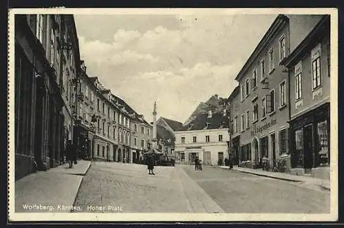 AK Wolfsberg /Kärnten, Passanten auf dem Hohen Platz