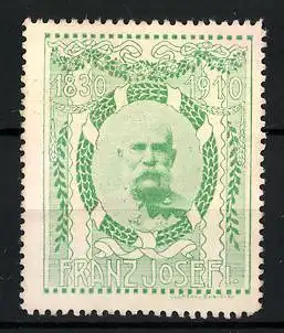 Reklamemarke Kaiser Franz Josef I. von Österreich, 1830-1910