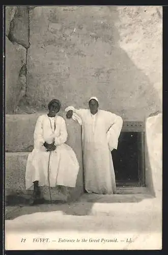 AK Egypt, Entrance to the Great Pyramid