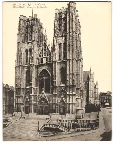 Riesen-AK Brüssel / Bruxelles, Eglise Ste-Gudule