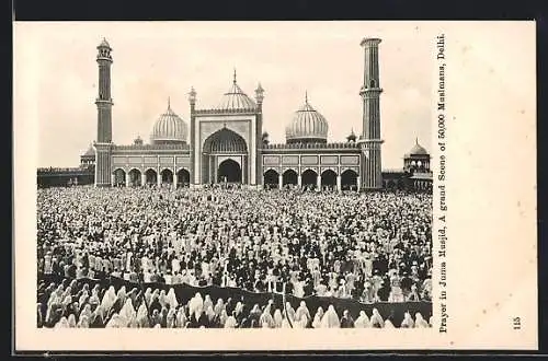 AK Delhi, Prayer in Juma Musjid