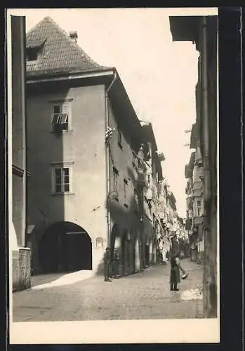 AK Bozen, Strassenpartie mit Arkaden