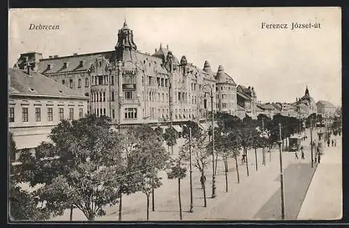 AK Debrecen, Ferencz József-út, Strassenbahn