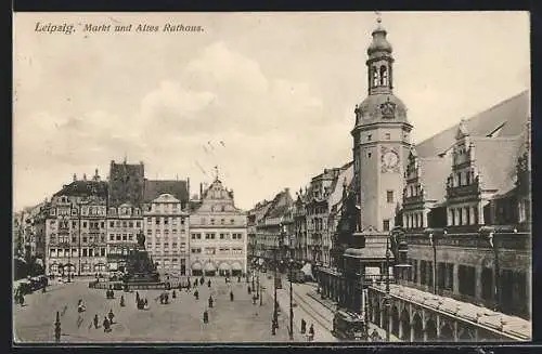 AK Leipzig, Markt und Altes Rathaus