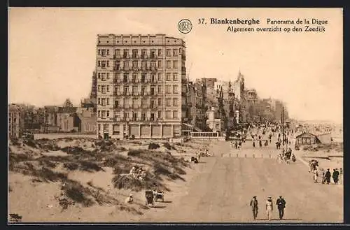 AK Blankenberghe, Panorama de la Digue