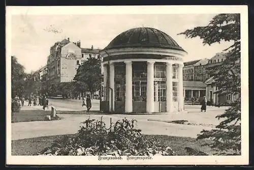 AK Franzensbad, Palace Hotel an der Franzensquelle